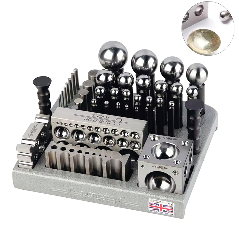 Dapping Block And Punch Set Jewelry Doming - Herramienta Profesional para Joyería, Juego de