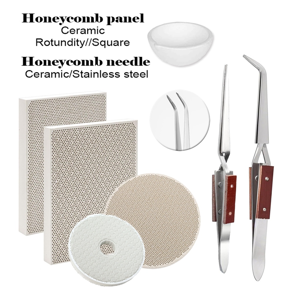 Jewelry Soldering Board Ceramic Honeycomb - Juego de almohadillas de soldadura de