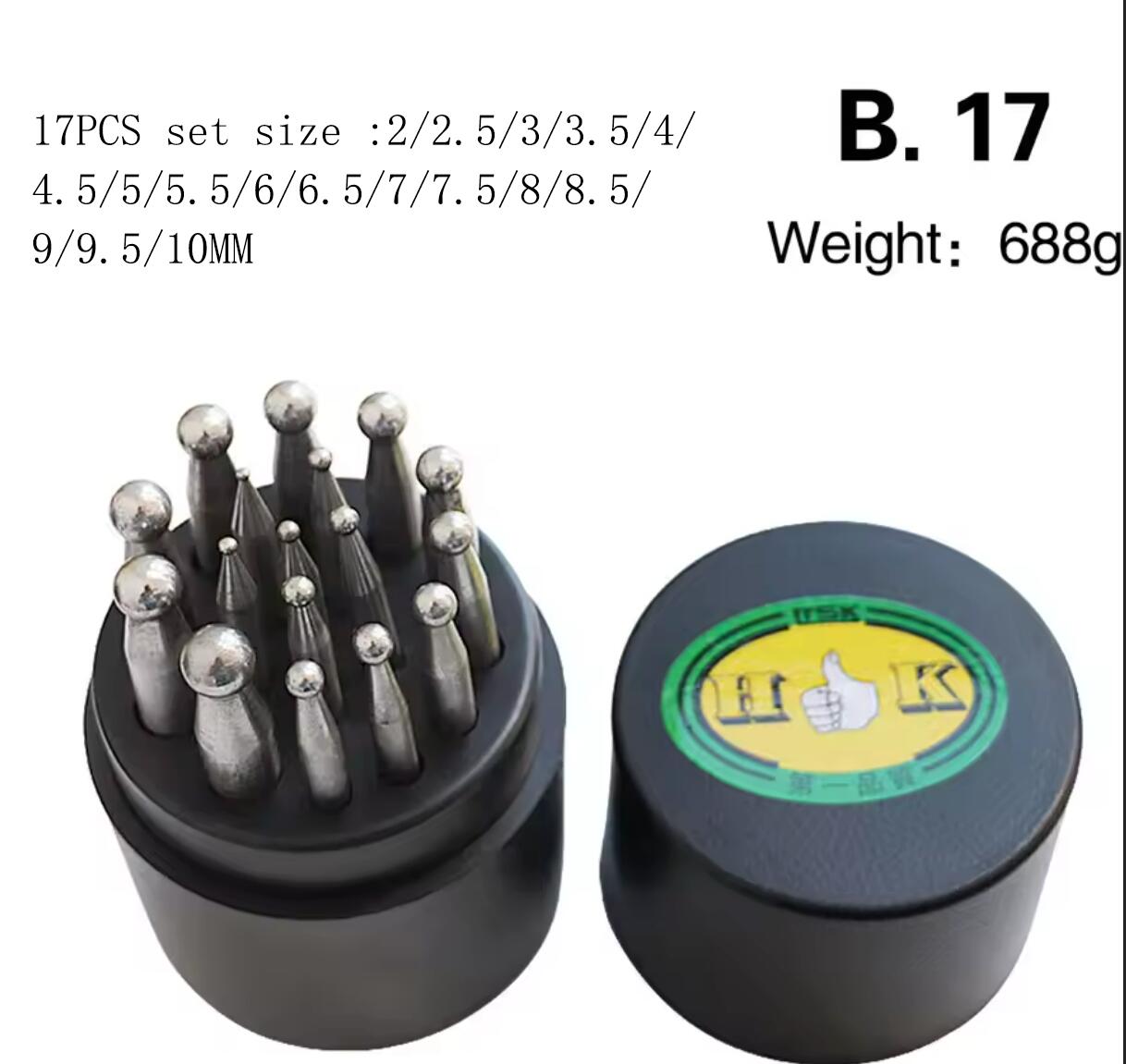 Dapping Block And Punch Set Jewelry Doming - Juego de punzones de acero para