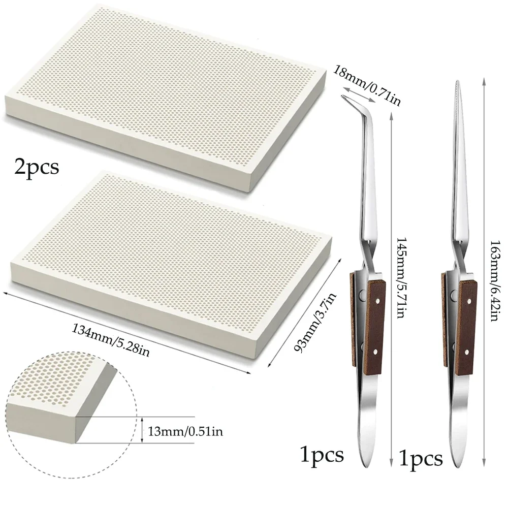 Jewelry Soldering Board Ceramic Honeycomb - Juego de almohadillas de soldadura de