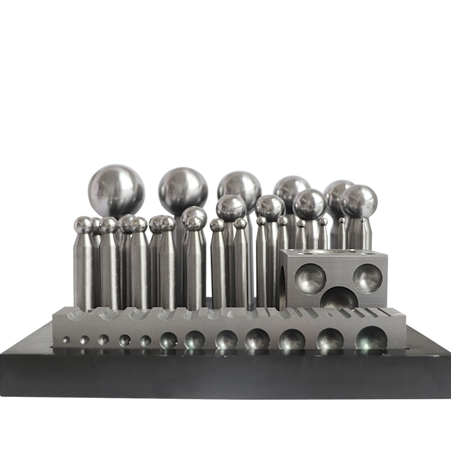 Dapping Block And Punch Set Jewelry Doming - Juego de punzonadora y bloques de