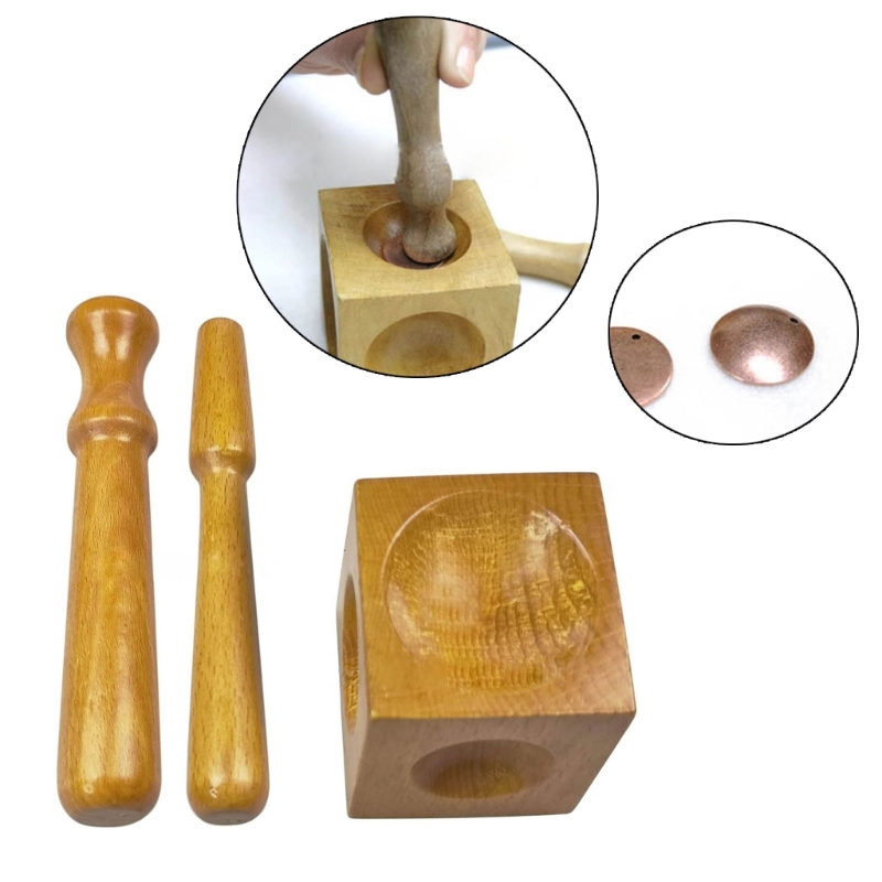 Juego de Bloques y Punzones pa - Dapping Block And Punch Set Jewelry Doming reseña y precio
