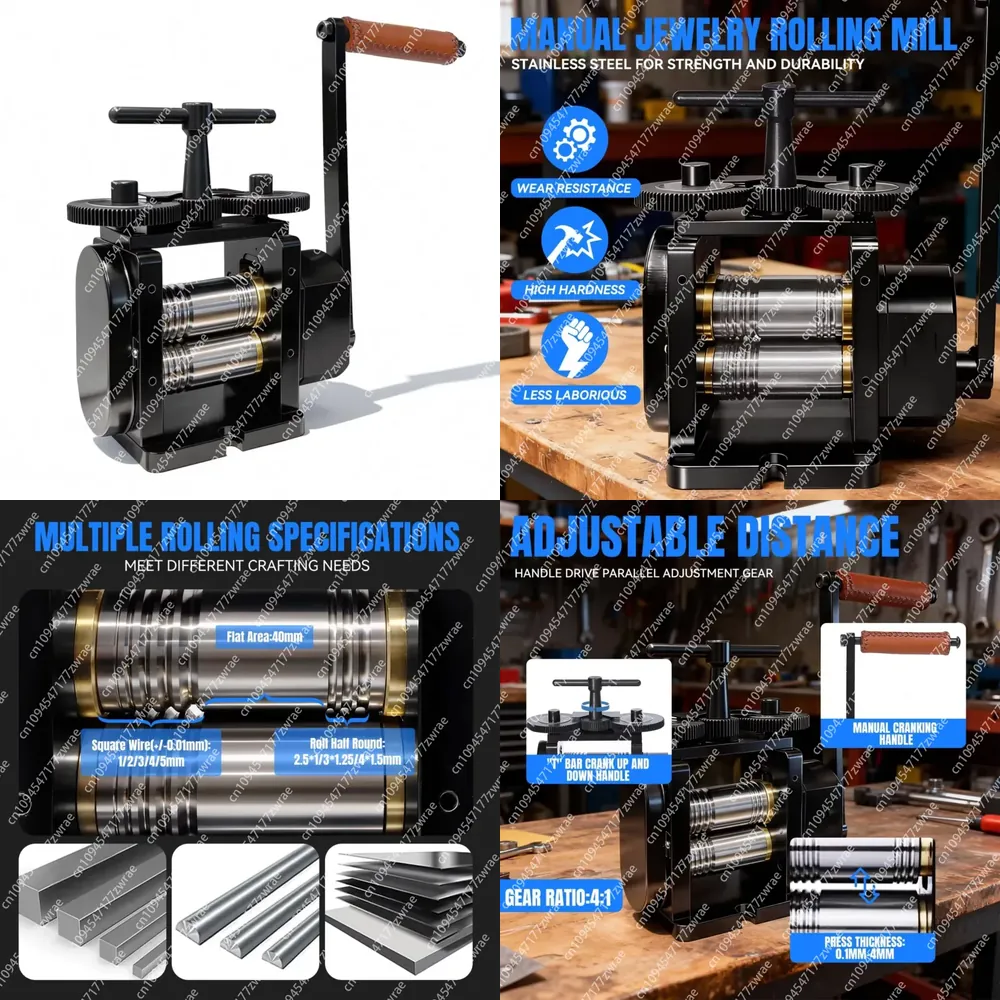 Máquina laminadora manual indu - Jewelry Rolling Mill Manual Wire Flat Roller reseña y precio