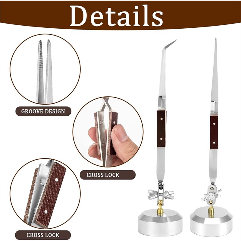Pinzas de soldadura AT63 con b - Third Hand Soldering Tweezers Base Clamp reseña y precio