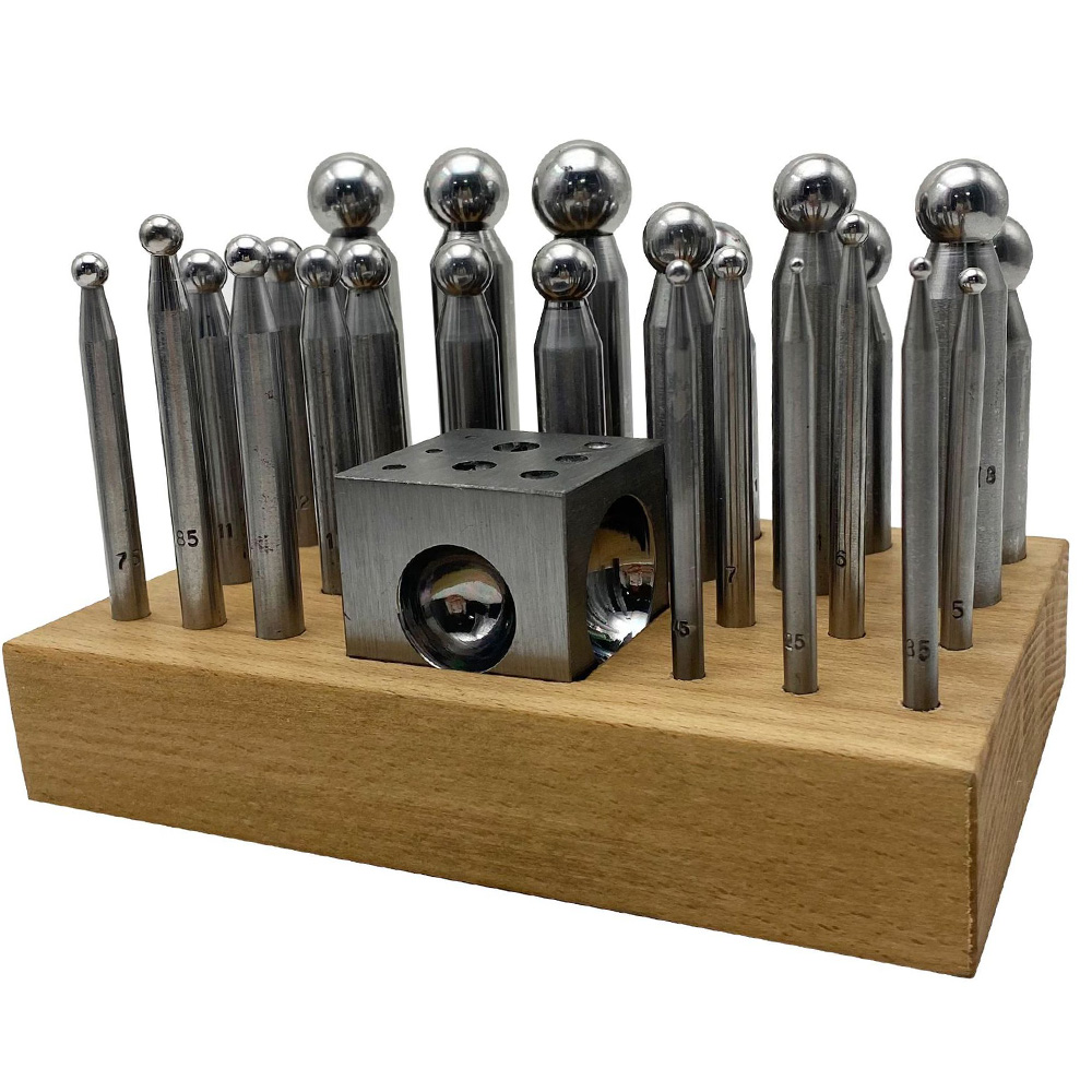 Juego de Punzones de acero de  - Dapping Block And Punch Set Jewelry Doming reseña y precio