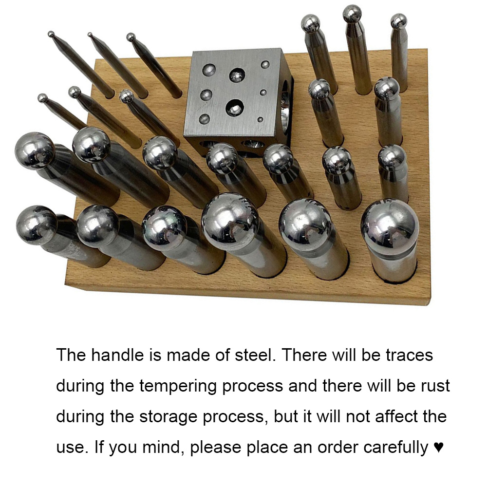 Juego de Punzones de acero de  - Dapping Block And Punch Set Jewelry Doming reseña y precio