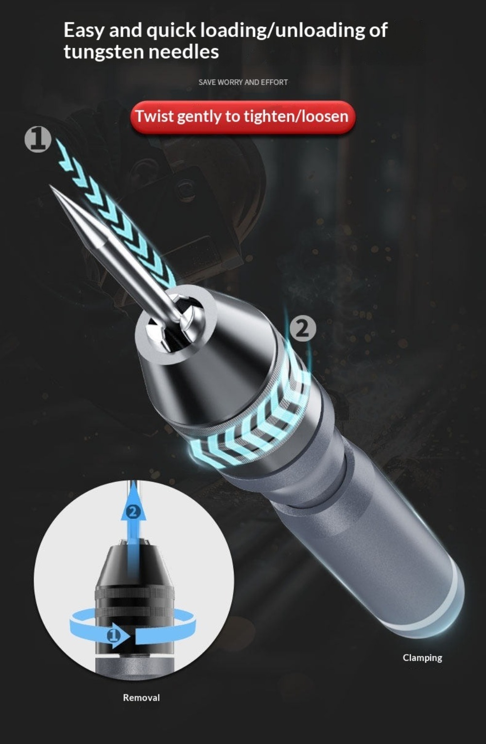 Soporte manual para afilar ele - Tungsten Electrode Needle Sharpener Tool reseña y precio