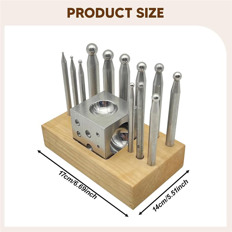 BAAG - Juego de 13 piezas de b - Dapping Block And Punch Set Jewelry Doming reseña y precio