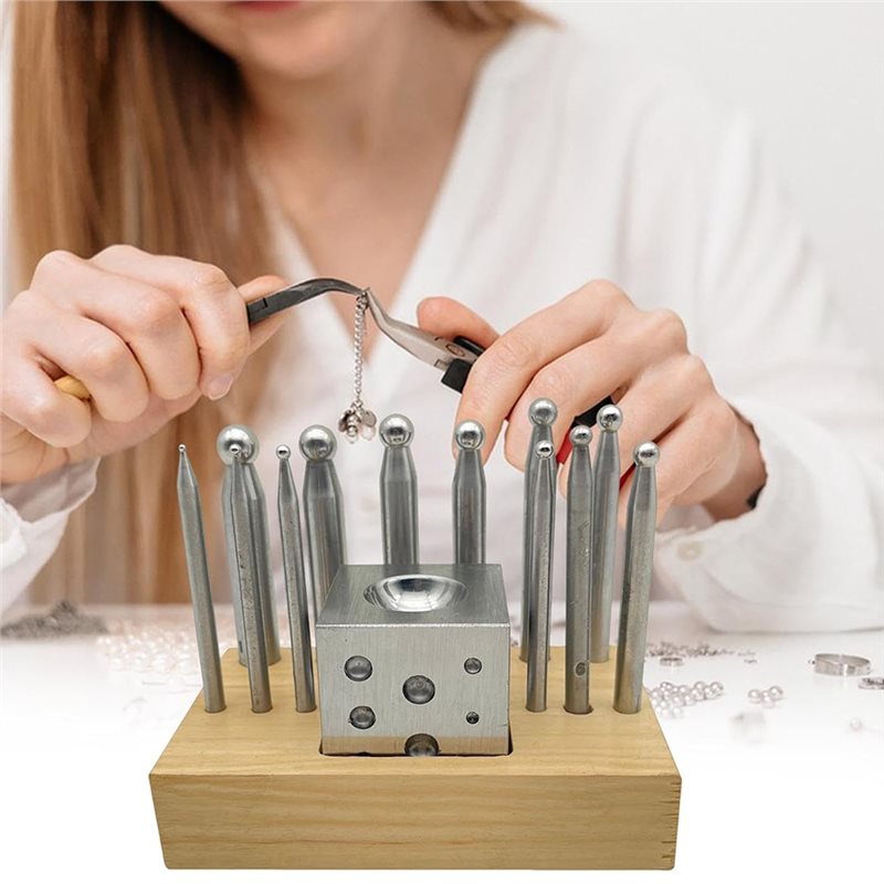 BAAG - Juego de 13 piezas de b - Dapping Block And Punch Set Jewelry Doming reseña y precio