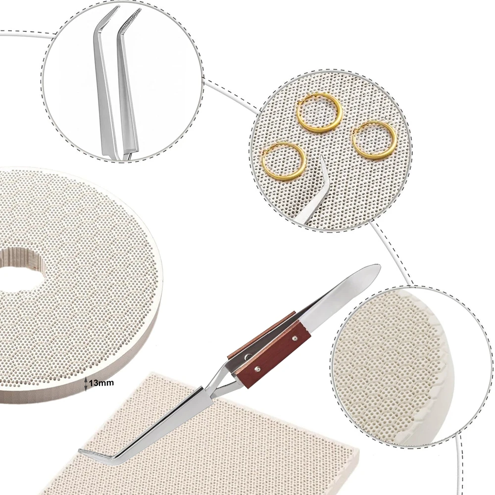 Juego de almohadillas de solda - Jewelry Soldering Board Ceramic Honeycomb reseña y precio