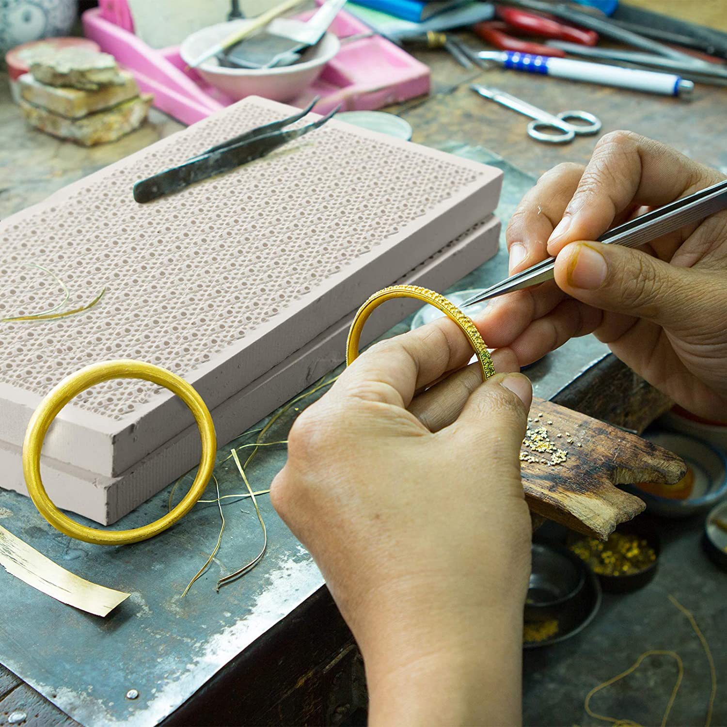 Tablero de soldadura de panal  - Jewelry Soldering Board Ceramic Honeycomb reseña y precio