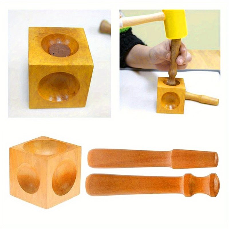 ABVC-Juego de herramientas par - Dapping Block And Punch Set Jewelry Doming reseña y precio