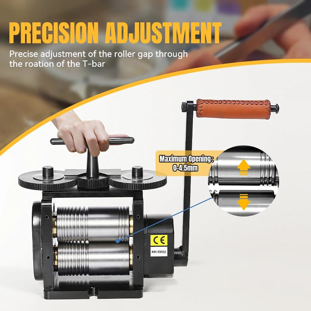 Laminadora combinada de rodill - Jewelry Rolling Mill Manual Wire Flat Roller reseña y precio