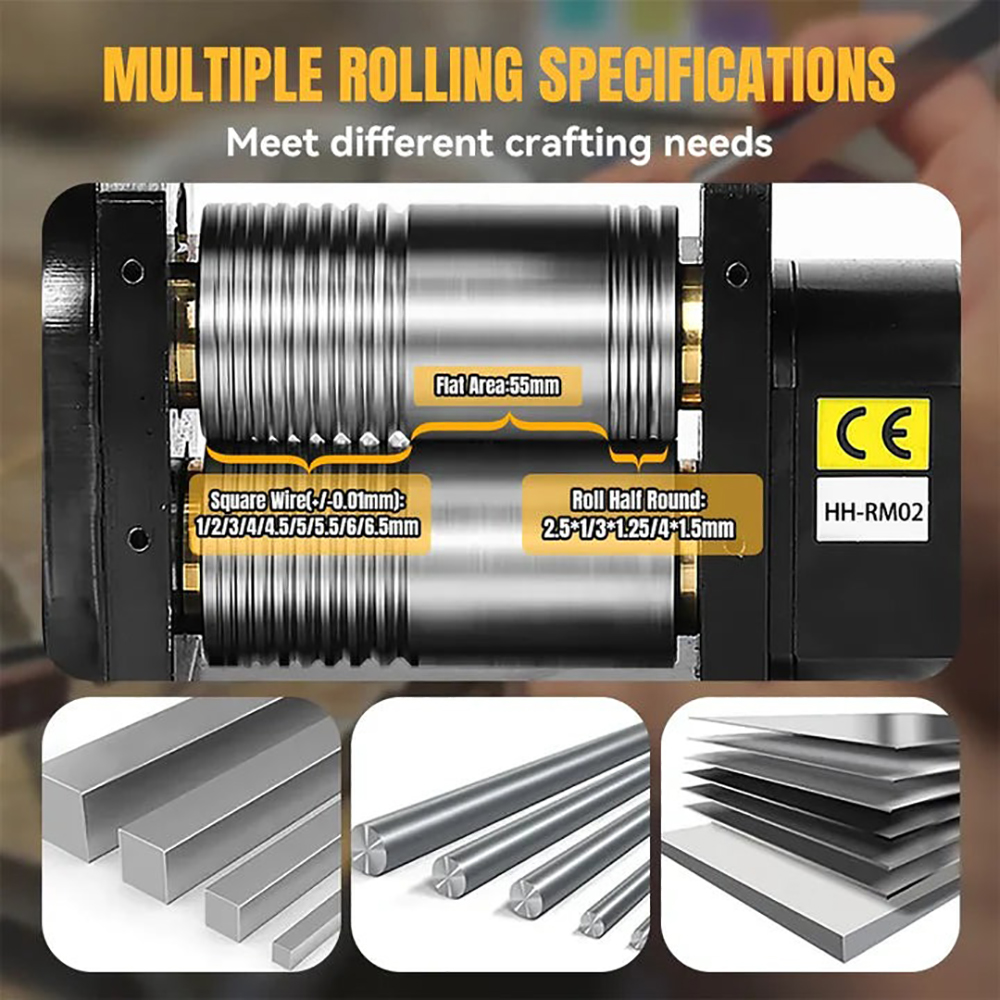 Laminadora combinada de rodill - Jewelry Rolling Mill Manual Wire Flat Roller reseña y precio